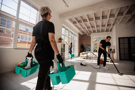 Professional cleaning team
